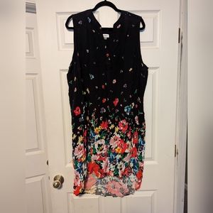 Black Floral Dress - Avenue Size 26/28